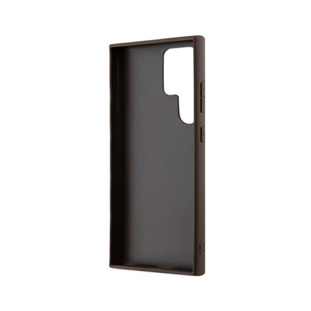 Guess 4G Metal Gold Logo - Etui Samsung Galaxy S24 Ultra (brązowy) (GUHCS24LG4GFBR)