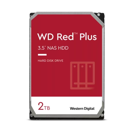 WD Red Plus Dysk NAS HDD 3,5" 2TB SATA Pamięć podręczna 64 MB (WD20EFPX)