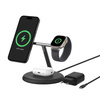Belkin Bezprzewodowa podstawka ładująca Boost Charge Pro 3w1 Qi2 15W czarna regulowana (WIZ023vfBK)