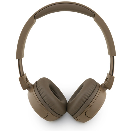 Guess Metal Logo Script - Bezprzewodowe słuchawki nauszne Bluetooth V5.3 (brązowy) (GUBHV6SCW)