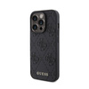 Guess Leather 4G Stamped - Etui iPhone 15 Pro (czarny) (GUHCP15LP4EPMK)
