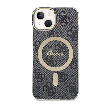 Guess 4G MagSafe - Etui iPhone 14 (Czarny) (GUHMP14SH4STK)
