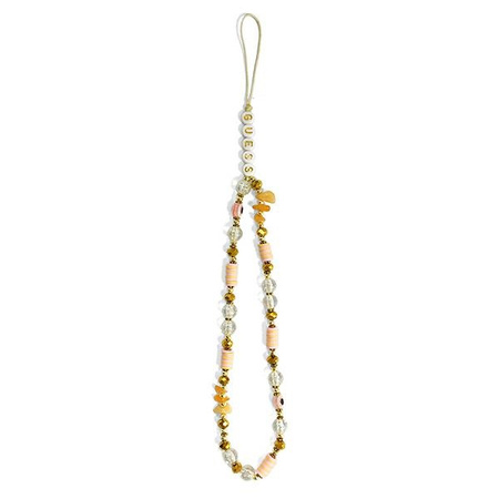 Guess Phone Strap Beads Bohemia - Zawieszka do telefonu 25 cm (Brown) (GUSTBOHP)