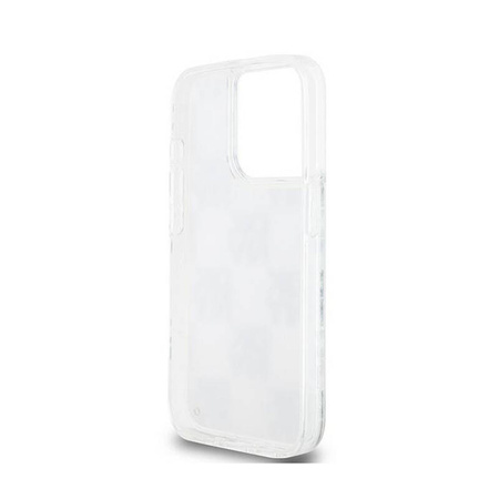 DKNY Liquid Glitter Multilogo - Etui iPhone 15 Pro (biały) (DKHCP15LLCPEPT)