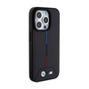 BMW Quilted Tricolor MagSafe - Etui iPhone 15 Pro (czarny) (BMHMP15L22PVTK)