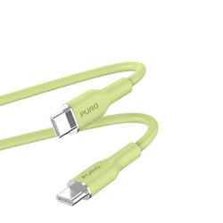 PURO ICON Soft Cable – Kabel USB-C do USB-C 1.5 m (Matcha Green) (PUUSBCUSBCICONLGRN)