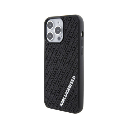 Karl Lagerfeld 3D Rubber Multi Logo - Etui iPhone 15 Pro Max (czarny) (KLHCP15X3DMKRLK)