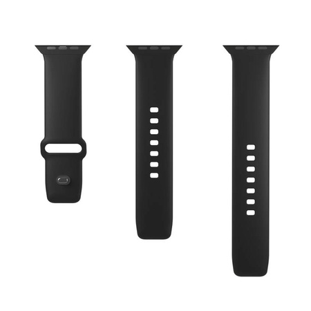 PURO ICON - Elastyczny pasek do Apple Watch 38/40/41/42 mm (S/M & M/L) (Black) (PUICNAW40BLK)