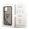 Guess Liquid Glitter Triangle Logo Case - Etui iPhone 14 (czarny) (GUHCP14SLFCTPK)