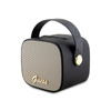 Guess Mini Bluetooth Speaker 4G Leather Script Logo with Strap - Głośnik Bluetooth V5.3 (czarny) (GUWSB2P4SMK)