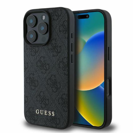 Guess 4G Classic - Etui iPhone 16 Pro (czarny) (GUHCP16LG4GFGR)