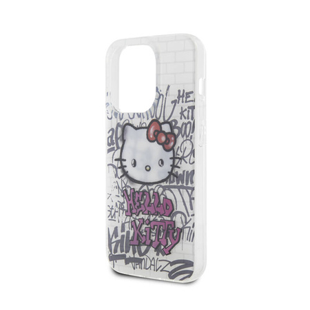 Hello Kitty IML Kitty On Bricks Graffiti - Etui iPhone 13 Pro Max (biały) (HKHCP13XHDGPHT)