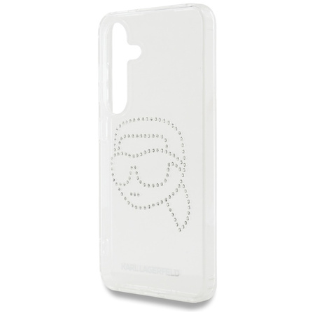 Karl Lagerfeld Rhinestones Karl Head Logo - Etui Samsung Galaxy S25 (przezroczysty) (KLHCS25SHKHDCELT)
