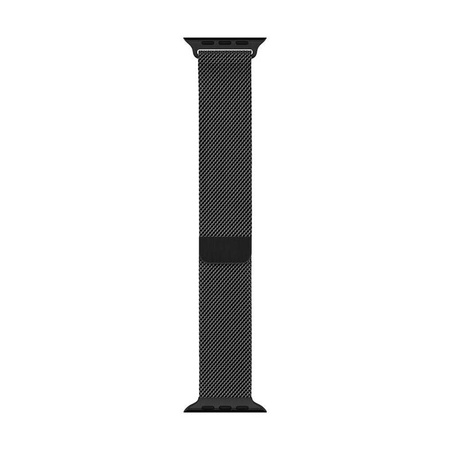 Crong Milano Steel - Pasek ze stali nierdzewnej do Apple Watch 44/45/46/49 mm (czarny) (CRG-44MST-BLK)