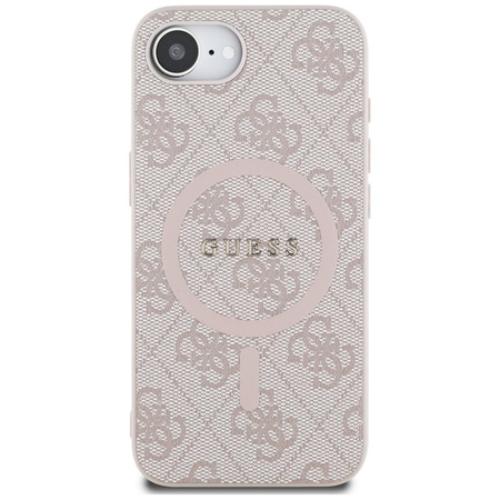 Guess 4G Ring Classic Logo MagSafe - Etui do iPhone 16e (różowy) (GUHMPSE4G4GFRP)