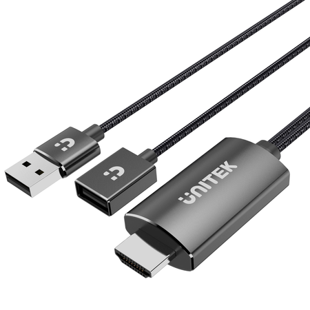 Unitek przewód Telefon - TV USB-HDMI Szary (M1104A)