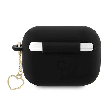 Guess Silicone Heart Charm - Etui AirPods Pro 2 (czarny) (GUAP2LSCHSK)
