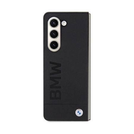 BMW Signature Logo Imprint - Etui Samsung Galaxy Z Fold 5 (czarny) (BMHCZFD5SLLBK)