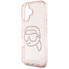 Karl Lagerfeld IML Rhinestones Karl Head - Etui do iPhone 16 (różowy) (KLHCP16SHKHDCELP)