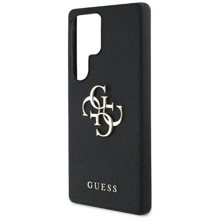 Guess Grained Big 4G Logo Small Classic Logo - Etui do Samsung Galaxy S25 Ultra (czarny) (GUHCS25LPGT4MBK)