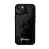 Guess Sequin Script Metal - Etui iPhone 14 (czarny) (GUHCP14SPSFDGSK)