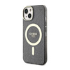 Guess Glitter Gold MagSafe - Etui iPhone 14 Plus (Czarny) (GUHMP14MHCMCGK)