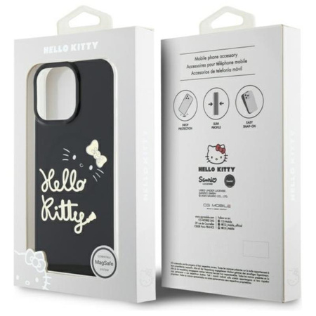 Hello Kitty IML Golden Diva MagSafe - Etui iPhone 16 Pro Max (czarny) (HKHMP16XHGDIK)