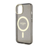 Guess Glitter Gold MagSafe - Etui iPhone 14 (Czarny) (GUHMP14SHCMCGK)