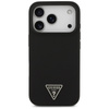 Guess Silicone Triangle Logo MagSafe - Etui iPhone 17 Pro (czarny) (GUHMP17LSCTRLMK)