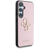 Guess Grained Big 4G Logo Small Classic Logo - Etui do Samsung Galaxy S25 (różowy) (GUHCS25SPGT4MBP)