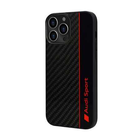 Audi Carbon Fiber Stripe - Etui iPhone 13 Pro Max (Czarny) (AUS-TPUPCIP13PM-R8/D1-BK)
