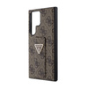 Guess Grip Stand 4G Triangle Strass Logo - Etui Samsung Galaxy S24 Ultra (brązowy) (GUHCS24LPGS4TDW)