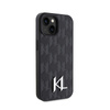 Karl Lagerfeld Leather Monogram Hot Stamp Metal Logo - Etui iPhone 15 (czarny) (KLHCP15SPKLPKLK)
