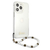 Guess White Pearl Strap - Etui iPhone 13 Pro (przezroczysty) (GUHCP13LKPSWH)
