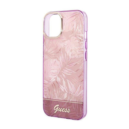 Guess Jungle Case – Etui iPhone 14 Plus (Różowy) (GUHCP14MHGJGHP)