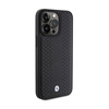 BMW Leather Diamond Pattern - Etui iPhone 15 Pro (czarny) (BMHCP15L22RFGK)