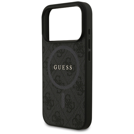 Guess 4G Ring Classic Logo MagSafe - Etui iPhone 17 Pro (czarny) (GUHMP17LG4GFRK)