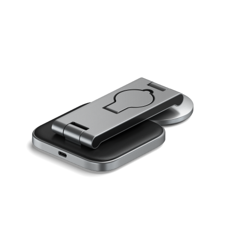 Satechi 3-in-1 Foldable Charging Stand - składana podstawka ładująca Qi2 do trzech urządzeń (US,CAN,EU,UK) Gwiezdna szarość(ST-Q31FM-EA)