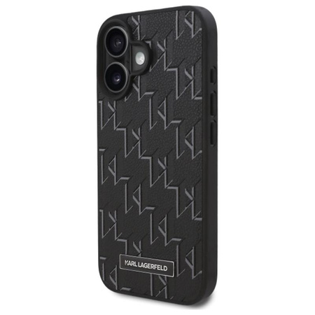Karl Lagerfeld Hot Stamp MagSafe - Etui iPhone 16 (czarny) (KLHMP16SPKHPORPK)