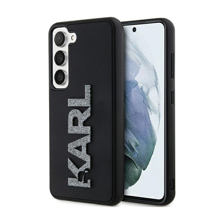Karl Lagerfeld 3D Rubber Glitter Logo - Etui Samsung Galaxy S23+ (czarny) (KLHCS23M3DMBKCK)