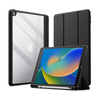Crong PrimeFolio – Etui iPad 10.2” (2021-2019) z podstawką i schowkiem na Apple Pencil (czarny/przezroczysty) (CRG-PRF-IPD102-BLK)