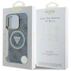 Guess IML Metal Glitter 4G Circle Triangle MagSafe - Etui do iPhone 16 Pro Max (niebieski) (GUHMP16XHG4PRTGB)