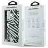 Karl Lagerfeld IML Zebra Pattern & Cord - Etui iPhone 16 (czarny) (KLHCP16SHZBPKCCK)
