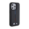 BMW Quilted Tricolor - Etui iPhone 15 Pro (czarny) (BMHCP15L22PVTK)