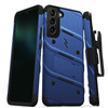 ZIZO BOLT Series - Pancerne etui Samsung Galaxy S22+ ze szkłem 9H na ekran + uchwyt z podstawką (niebieski) (BOLT-SAMGS22PL-BLBK)