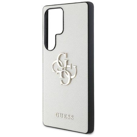 Guess Grained Big 4G Logo Small Classic Logo - Etui do Samsung Galaxy S25 Ultra (beżowy) (GUHCS25LPGT4MBE)