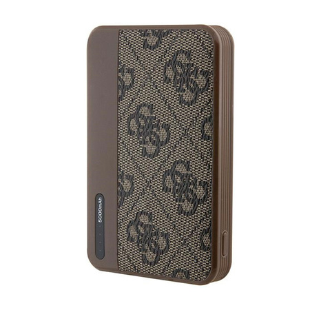 Guess 4G Leather Metal Logo - Power Bank 5000 mAh 15W (brązowy) (GUPB5LP4GEGW)
