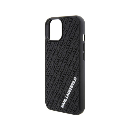 Karl Lagerfeld 3D Rubber Multi Logo - Etui iPhone 15 (czarny) (KLHCP15S3DMKRLK)