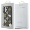 Guess Peony On 4G Background MagSafe - Etui iPhone 16 (brązowy) (GUHMP16SP4PWPW)