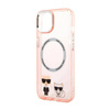 Karl Lagerfeld Karl & Choupette Aluminium MagSafe - Etui iPhone 14 Plus (różowy) (KLHMP14MHKCP)